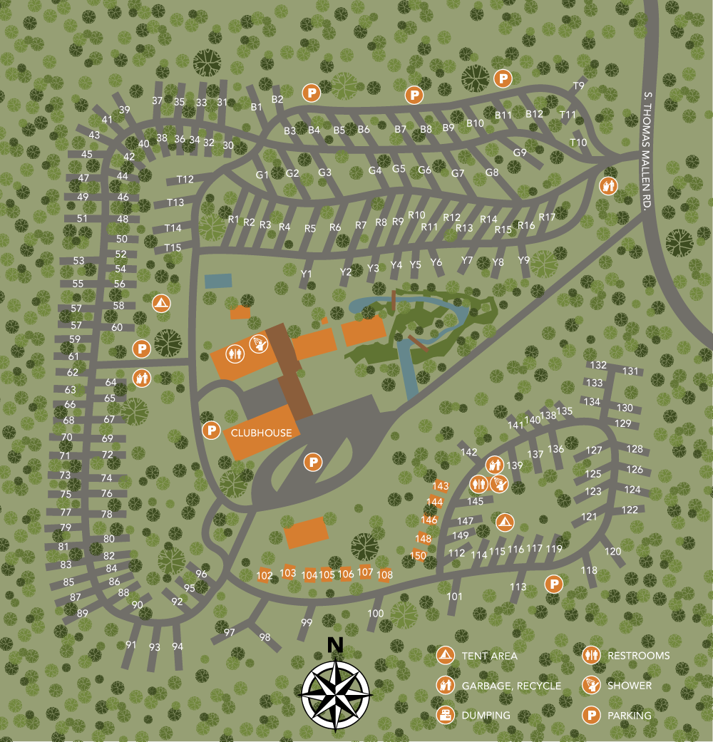 Ponderosa Falls Resort Property Map