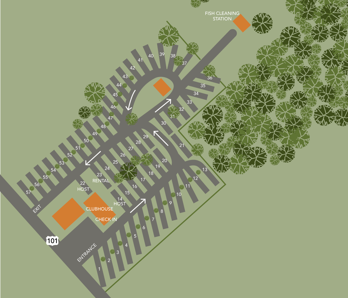 Columbia Shores Resort Property Map